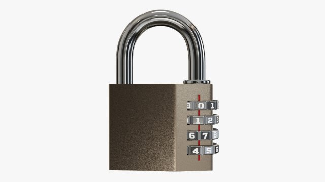 Padlock 01 Modelo 3D .c4d .max .obj .3ds .fbx .stl .blend 