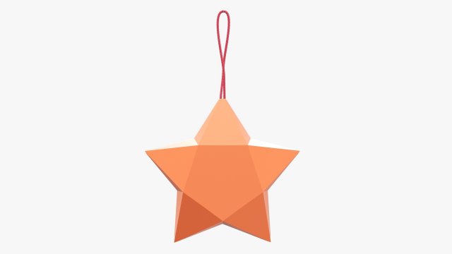Paper star shape Modelo 3D .c4d .max .obj .3ds .fbx .stl .blend 