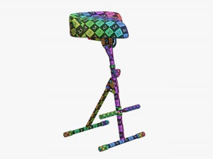Piano stool 02 3D Model