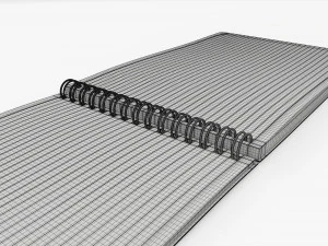Cuaderno de bocetos en espiral 05 Modelo 3D