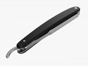 Prosta maszynka do golenia, vintage, zamknięta Model 3D