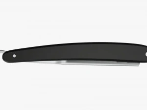 Straight razor vintage closed 3D Model