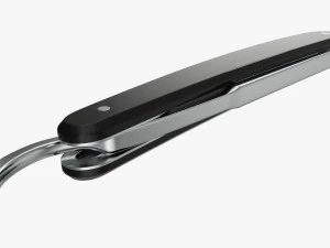 Straight razor vintage closed 3D Model
