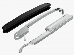 Straight razor vintage closed Modelo 3D