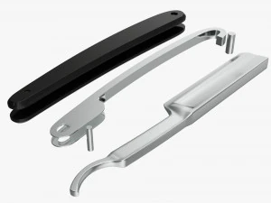Straight razor vintage closed 3D Model