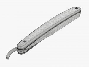 Straight razor vintage closed Modelo 3D