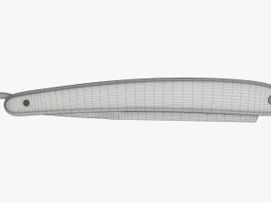 Straight razor vintage closed 3D Model