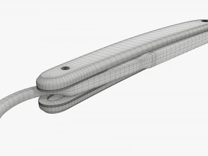 Straight razor vintage closed 3D Model