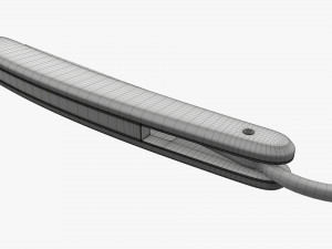 Straight razor vintage closed Modelo 3D