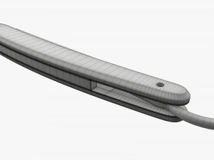 Straight razor vintage closed 3D Model
