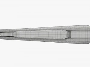 Straight razor vintage closed 3D Model