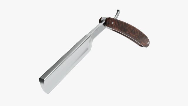 Straight razor vintage open Modelo 3D .c4d .max .obj .3ds .fbx .stl .blend 