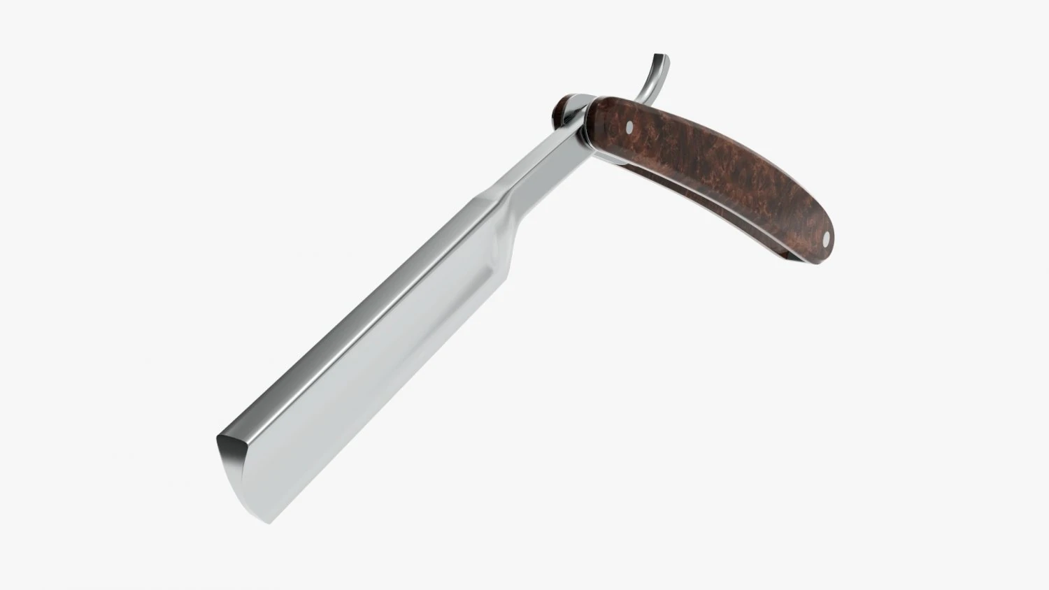 Straight razor vintage open 3D Model .c4d .max .obj .3ds .fbx .stl .blend 