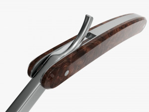 Straight razor vintage open Modelo 3D