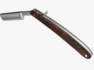 Straight razor vintage open Modelo 3D