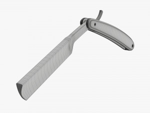 Straight razor vintage open Modelo 3D