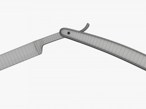 Straight razor vintage open Modelo 3D