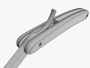 Straight razor vintage open Modelo 3D