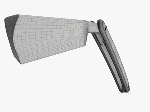 Straight razor vintage open 3D Model