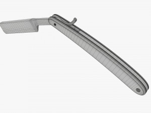 Straight razor vintage open Modelo 3D