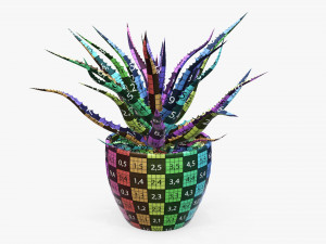 Succulent in planter pot plant 02 3Dモデル