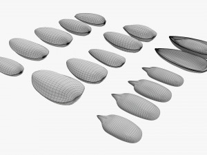 Sunflower seeds 01 3D 模型