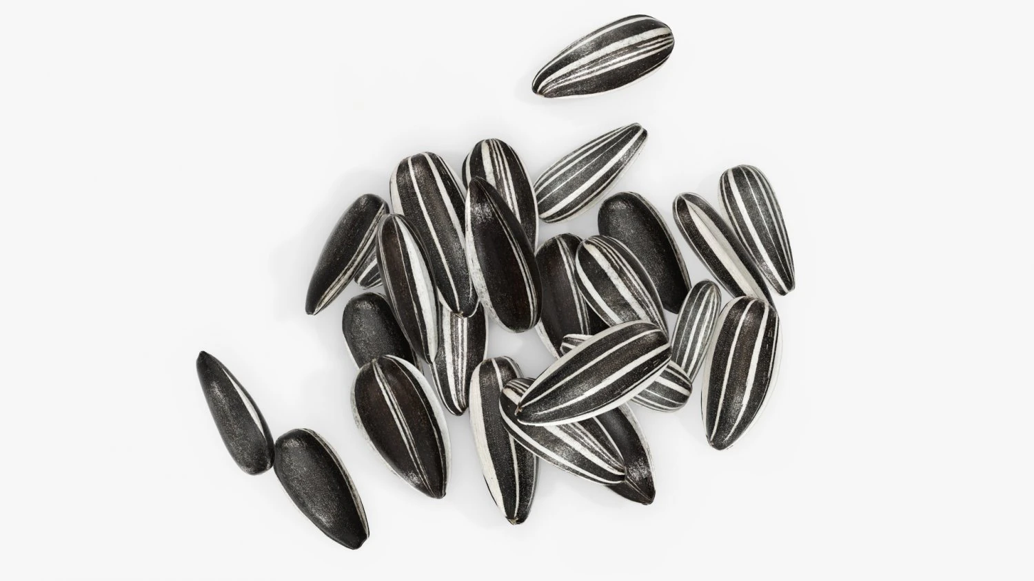 Sunflower seeds 05 3D Model .c4d .max .obj .3ds .fbx .stl .blend 