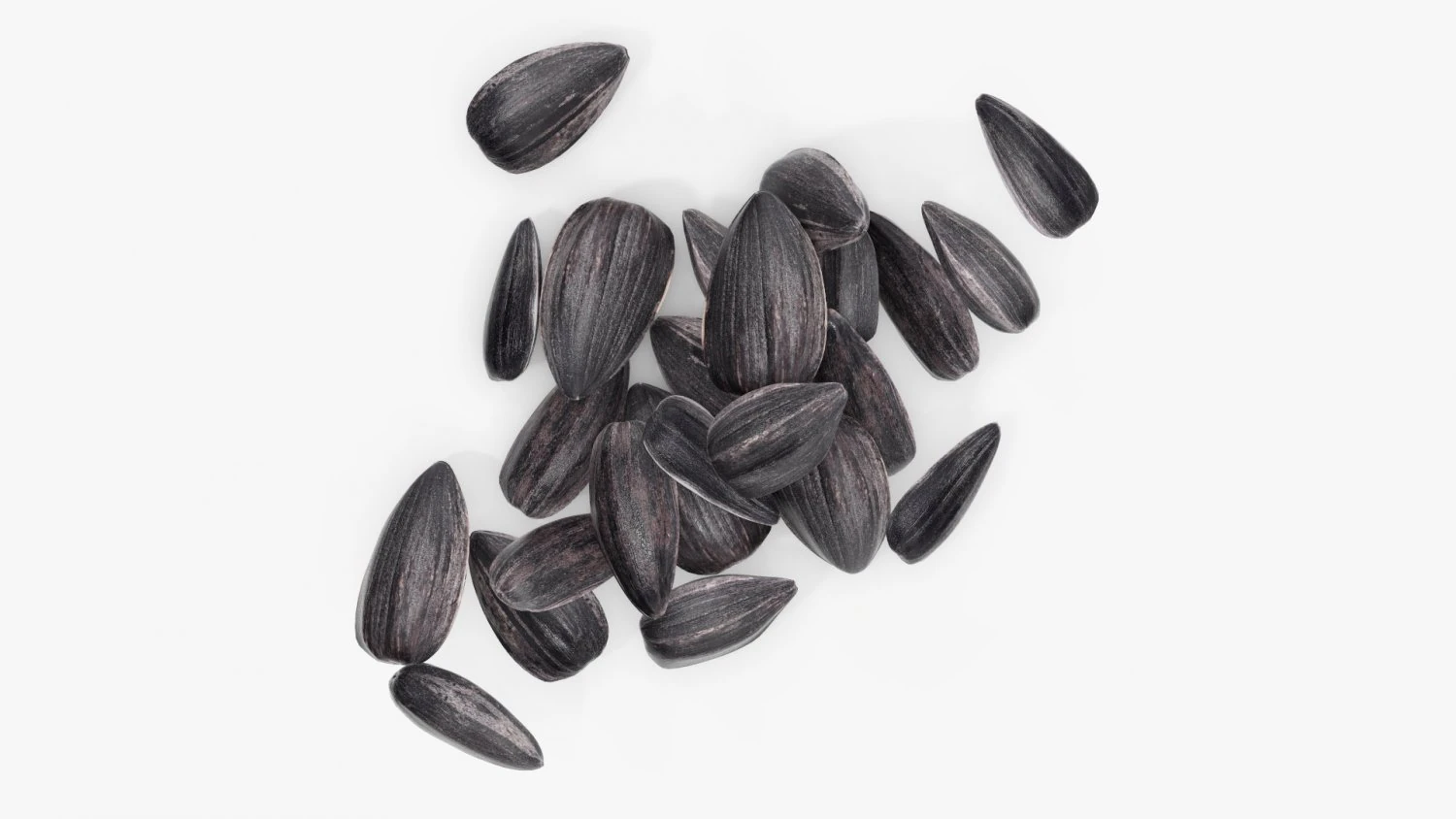 Sunflower seeds 06 3D Model .c4d .max .obj .3ds .fbx .stl .blend 
