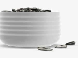 Sunflower seeds in bowl 01 Modelo 3D