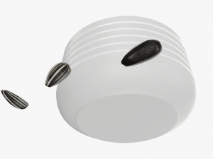 Sunflower seeds in bowl 01 Modelo 3D