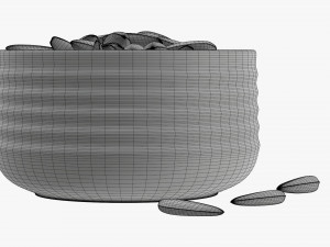 Sunflower seeds in bowl 01 Modelo 3D