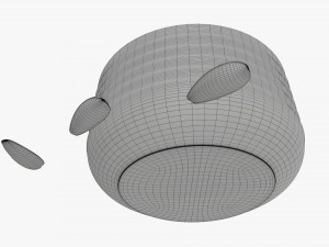Sunflower seeds in bowl 01 Modelo 3D