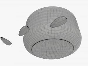 Semillas de girasol en un recipiente 01 Modelo 3D