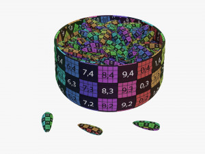 Sunflower seeds in bowl 01 Modelo 3D