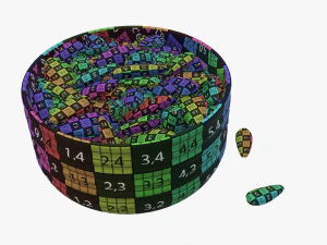 Semillas de girasol en un recipiente 01 Modelo 3D