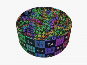 Sunflower seeds in bowl 01 Modelo 3D