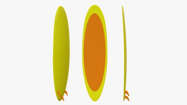 Surfboard 01 Modèle 3D .c4d .max .obj .3ds .fbx .stl .blend 
