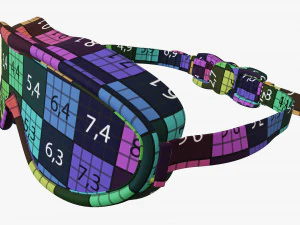 Swimming Goggles 01 black 3D Model
