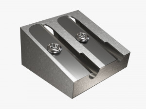 Double metal pencil sharpener 3D Model