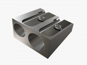 Double metal pencil sharpener Modelo 3D
