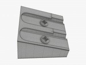 Double metal pencil sharpener Modelo 3D
