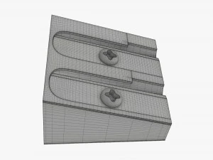 Double metal pencil sharpener 3D Model