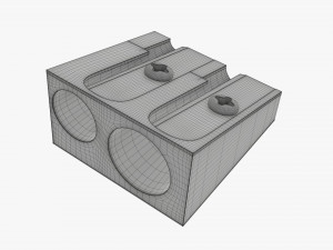 Double metal pencil sharpener Modelo 3D