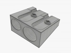 Double metal pencil sharpener 3D Model