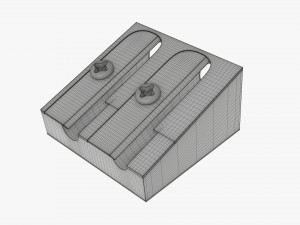 Double metal pencil sharpener Modelo 3D