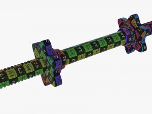 Dumbbell handle 3D-Modell