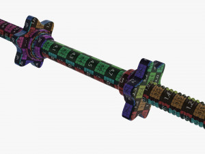 Dumbbell handle 3D-Modell