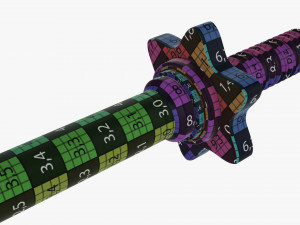Dumbbell handle 3D-Modell