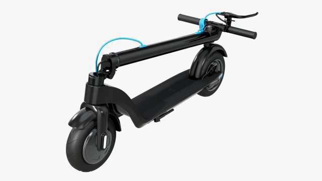 Electric scooter 01 folded Modelo 3D .c4d .max .obj .3ds .fbx .stl .blend 