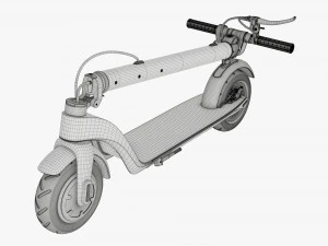 Scooter elettrico 01 piegato Modello 3D
